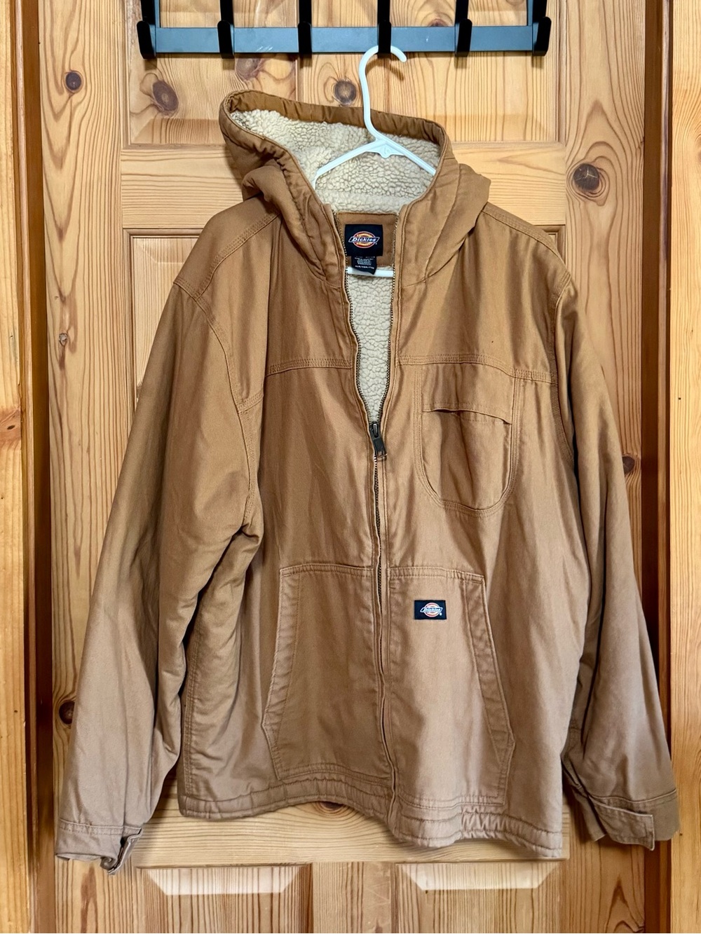 Dickies Brown Hooded Sherpa-Lined Work Jacket